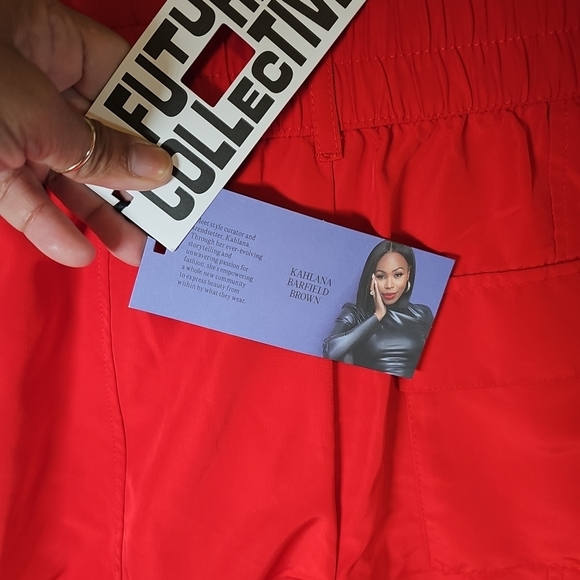 Future Collective Red Pants Size XS - Picture 9 of 10
